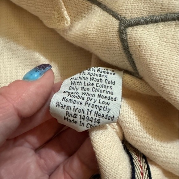 NWT Johnny Was Biya Glinda Cream Appliqué Quilt Mock Collar Duster Jacket S - Picture 11 of 17